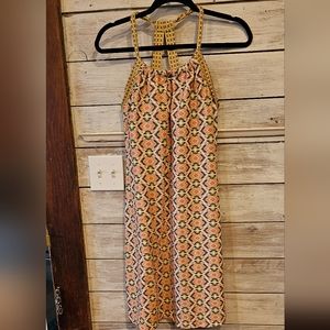 Prana Yellow & Pink Knit Dress Size Medium